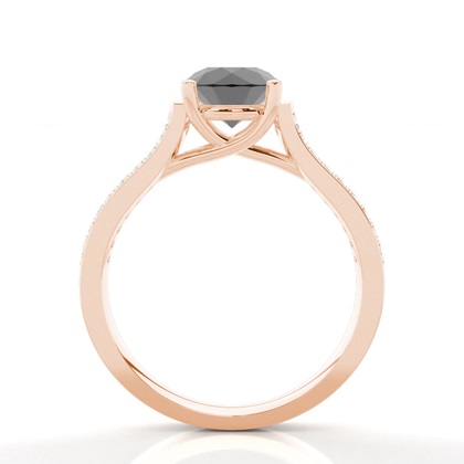 Rotgold Schwarze Diamanten Verlobungsringe