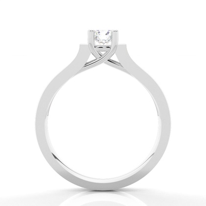 4 Prong Setting Studded Side Stone Engagement Ring