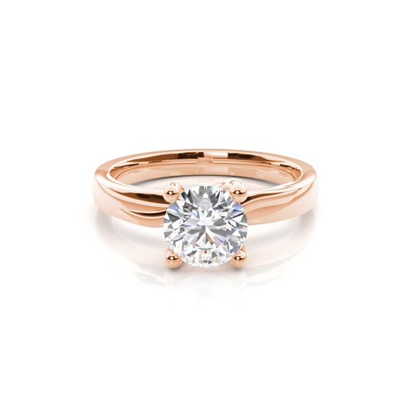 4 Prong Setting Plain Engagement Ring
