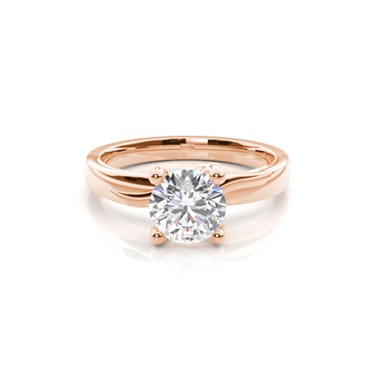 Rose Gold Solitaire Diamond Rings