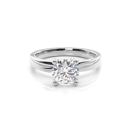 4 Prong Setting Plain Engagement Ring