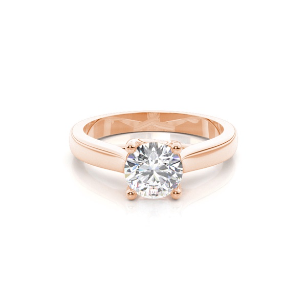 4 Prong Setting Plain Engagement Ring
