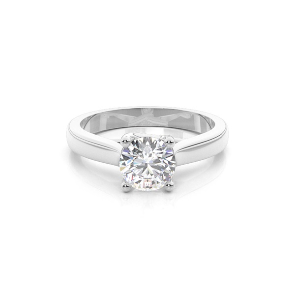 4 Prong Setting Plain Engagement Ring