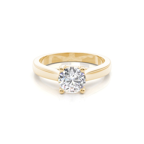 4 Prong Setting Plain Engagement Ring
