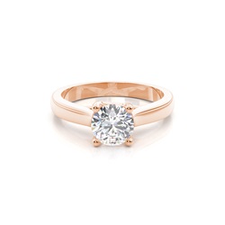 4 Prong Setting Plain Engagement Ring