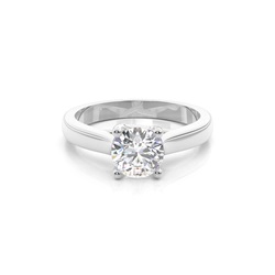 4 Prong Setting Plain Engagement Ring