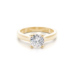 4 Prong Setting Plain Engagement Ring