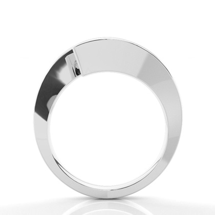 Princess Silver Solitaire Diamond Rings