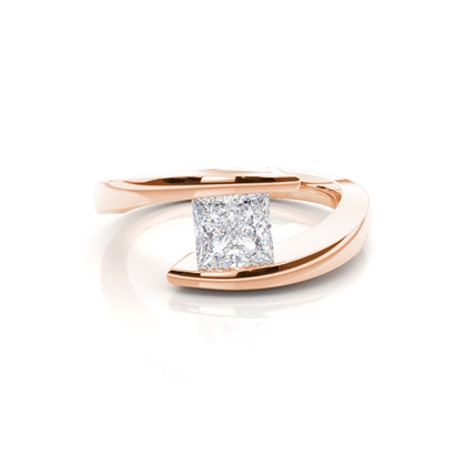 White Gold Moissanite Engagement Ring