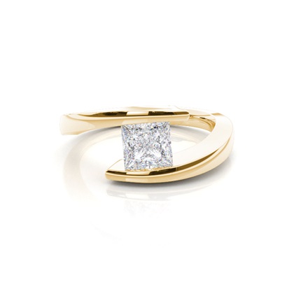 White Gold Moissanite Engagement Ring