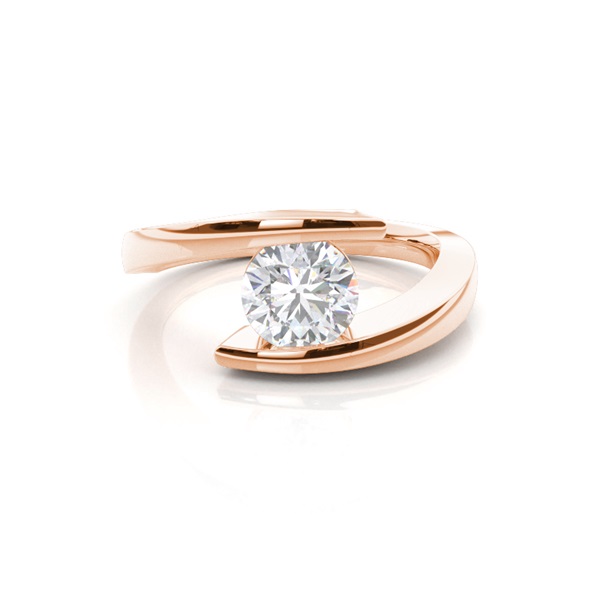 White Gold Moissanite Engagement Ring