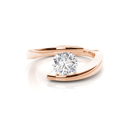 Rose Gold Solitaire Diamond Engagement Rings