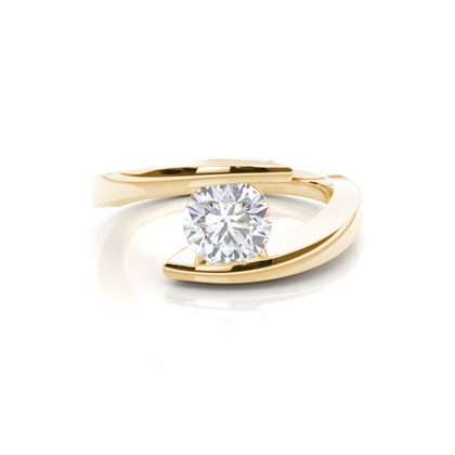 Yellow Gold Moissanite Engagement Rings	