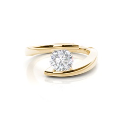 White Gold Moissanite Engagement Ring