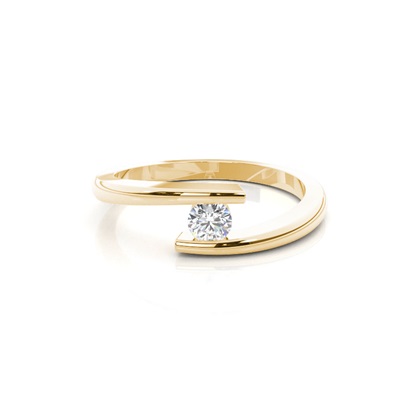 Yellow Gold Dainty Diamond Engagement Rings