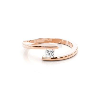 Rose Gold Promise Diamond Rings