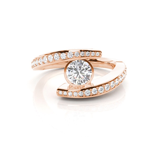 4 Prong Setting Side Stone Engagement Ring