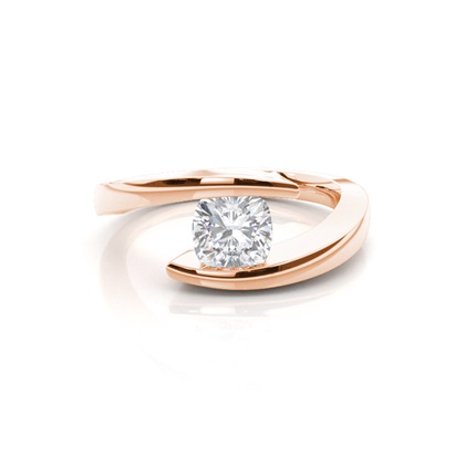 White Gold Moissanite Engagement Ring