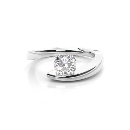 Cushion Solitaire Diamond Rings