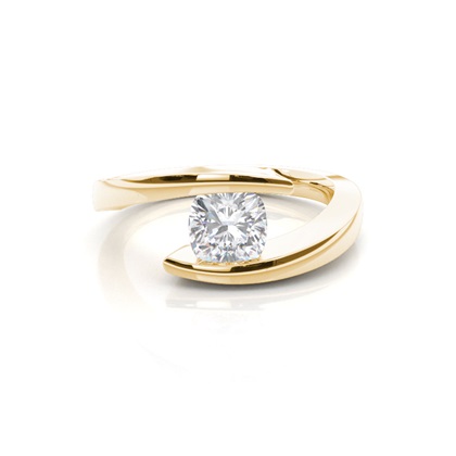 White Gold Moissanite Engagement Ring