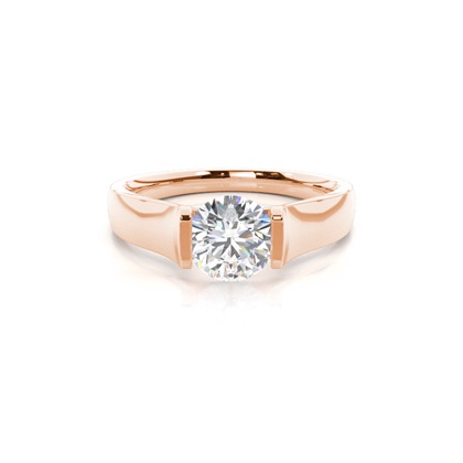Rose Gold Solitaire Diamond Engagement Rings