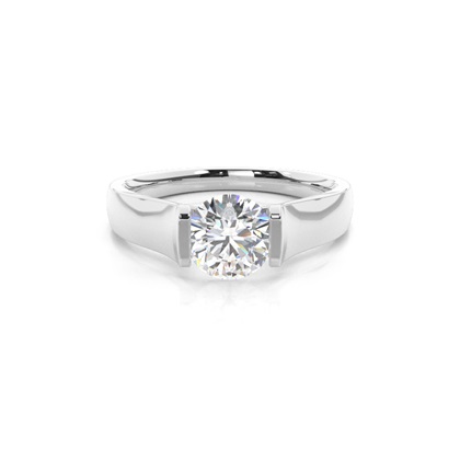 White Gold Round Diamond Engagement Ring