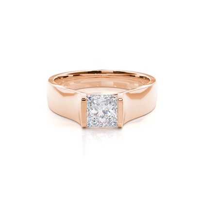 White Gold Round Moissanite Engagement Ring