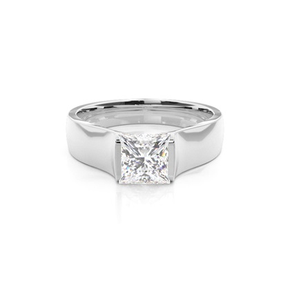 Princess Solitaire Diamond Rings 