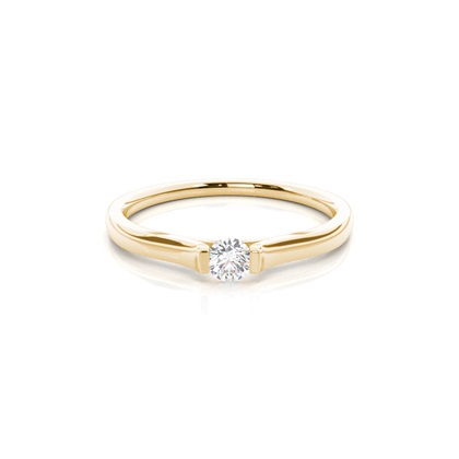 Yellow Gold Dainty Diamond Engagement Rings