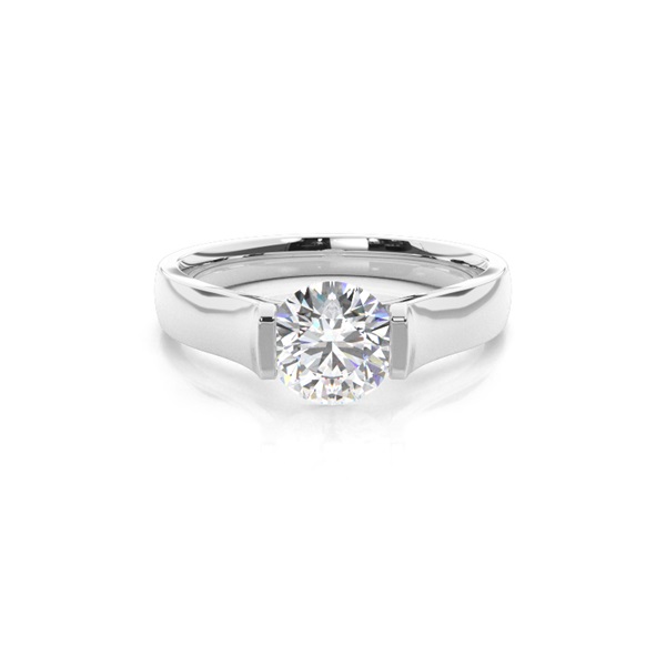 White Gold Round Diamond Engagement Ring