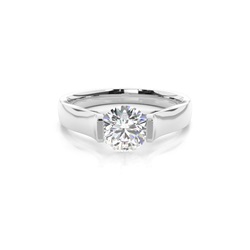 White Gold Round Diamond Engagement Ring