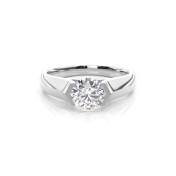 Channel Setting Plain Engagement Ring