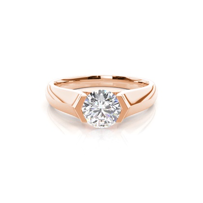 Rose Gold Solitaire Diamond Rings
