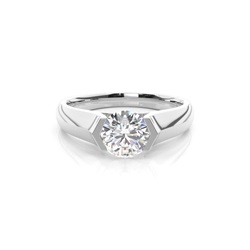 Channel Setting Plain Engagement Ring