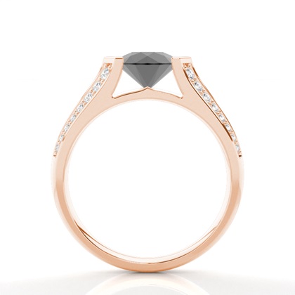 Rotgold Schwarze Diamanten Verlobungsringe