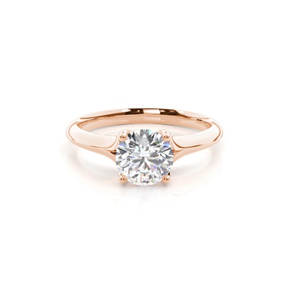 Rose Gold Solitaire Diamond Rings