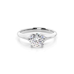 4 Prong Setting Plain Engagement Ring