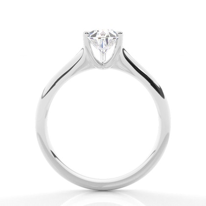 Pear Solitaire Diamond Rings