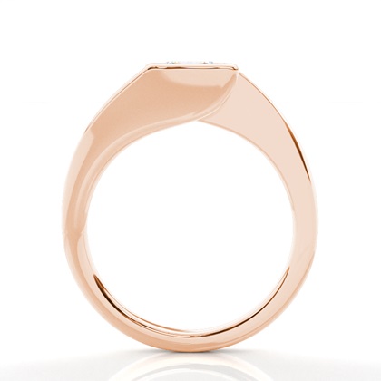 Princess Rose Gold Solitaire Engagement Rings