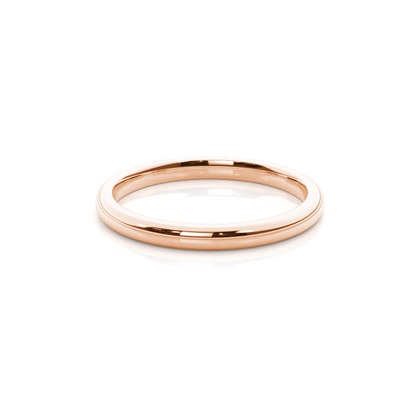 Rose Gold Plain Wedding Rings