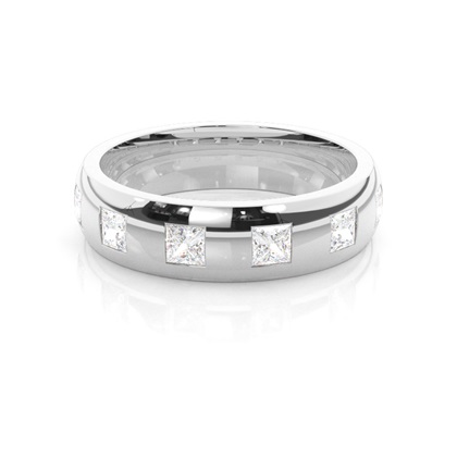 Men's Princess Wedding Rings & Bands