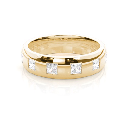 Men's Princess Wedding Rings & Bands