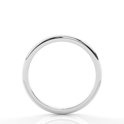 High Dome Standard Fit Classic Plain Wedding Band