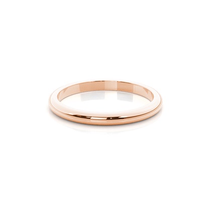 Rose Gold Plain Wedding Rings