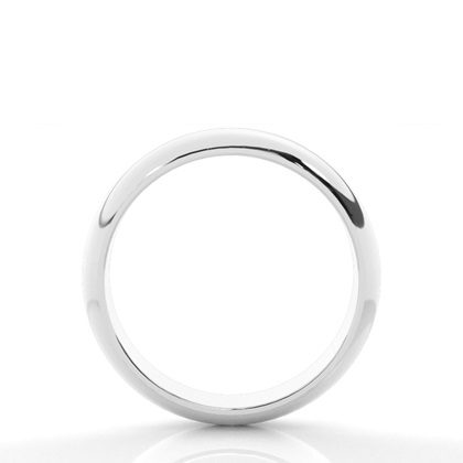 High Dome Standard Fit Classic Plain Wedding Band