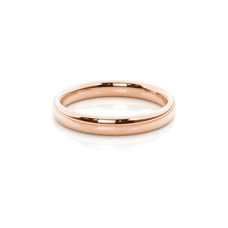 Rose Gold Plain Wedding Rings