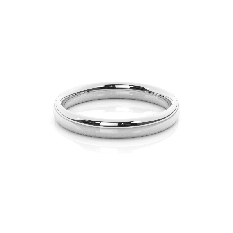 Court Profile Comfort Fit Classic Plain Wedding Band