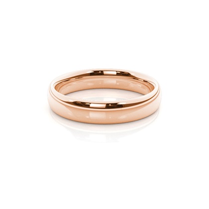 Rose Gold Plain Wedding Rings