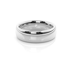 Bequem geschliffener diamanten Herren Trauring