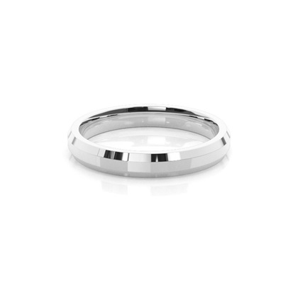 Beveled Profile Comfort Fit Classic Plain Wedding Band